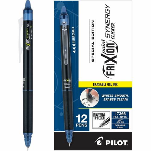 Pilot Pens,w/Erasable Gel Ink,Retractible,Extra Fine,0.5mm,Navy