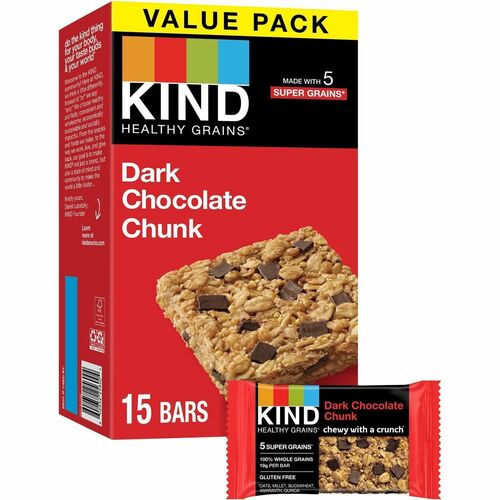 Kind LLC dba Kind Snacks Healthy Grains Bar,Dark Chocolate Chunk,15/BX,Multi