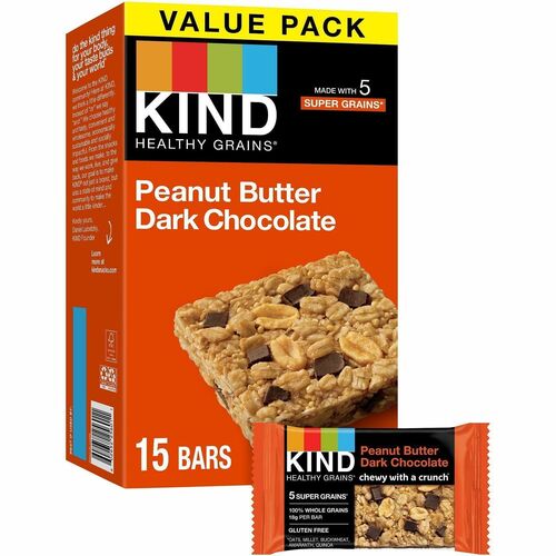 Kind LLC dba Kind Snacks Healthy Grains Bar,Peanut Butter Dark Chocolate,15/BX,Multi