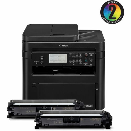 Canon Printer,w/2 Toners,Scan/Copy/Fax,Monochrome,15.4"x16"x15",BK