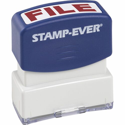 Trodat USA Stamp, Pre-Inked, "FILE", 9/16"x1-11/16" Imp, Red