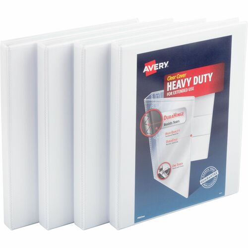 Avery View Binder,DuraHinge&Edge,HvyDty,1/2"Cap,8-1/2"x11",White