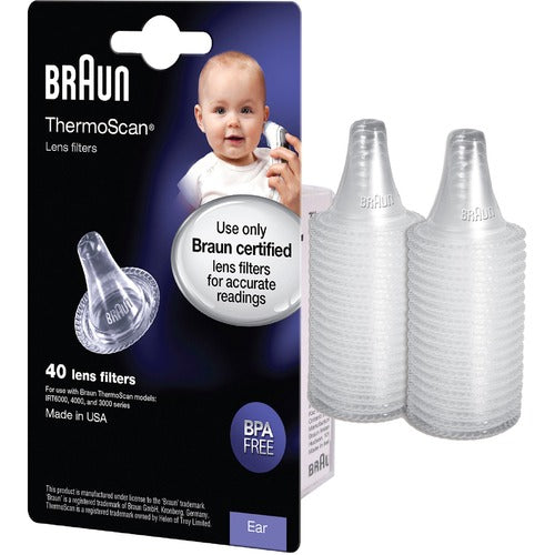 Honeywell Filters,f/Ear Thermometers,BPA-Free,40/PK,Clear