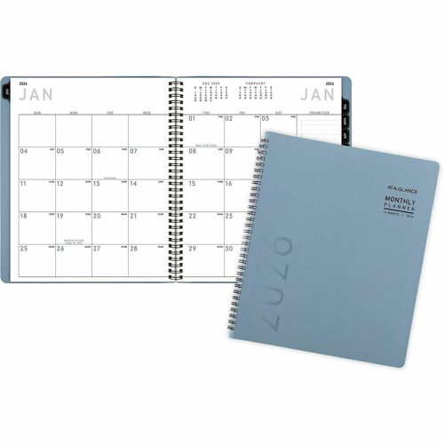 AT-A-GLANCE Planner,Mthly,12 Mths,Jan-Dec,9"x11",Slate Blue