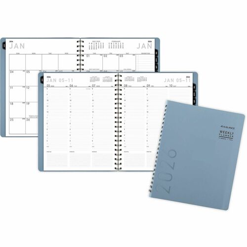 AT-A-GLANCE Planner,Wkly/Mthly,12 Mths,Jan-Dec,8-1/4"x11",Slate Blue
