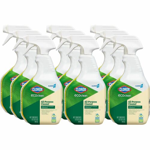 Clorox Company Cleaner,All-Purpose,Kitchen/Bath,Spray,32 fl oz,9/CT,GN/WE