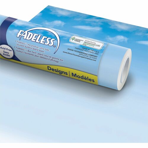Pacon Art Paper Roll,Fadeless,48"x50',50 lb,Wispy Clouds