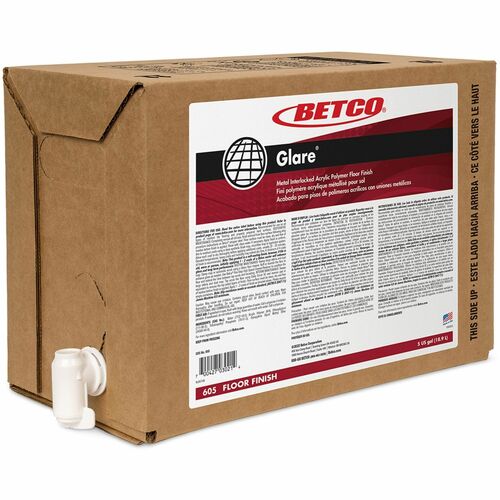 Betco Corporation Floor Finish, Glare, High Gloss, 5 Gal Bag In Box