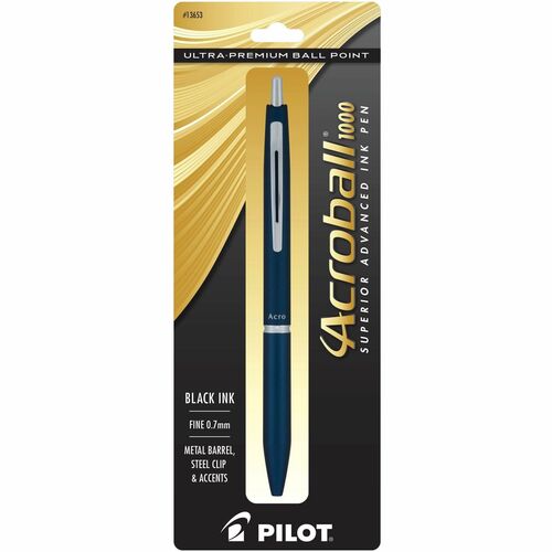 Pilot Pen,Ballpoint,Fine,0.7mm,BK Ink/Navy Barrel