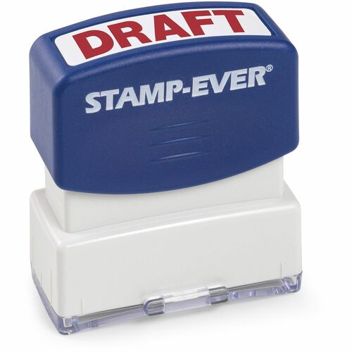 Trodat USA Stamp, Pre-Inked, "DRAFT", 9/16"x1-11/16" Imp, Red