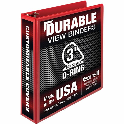 Samsill Binder,D-Rings,625-Sht Capacity,3"Cap,RD