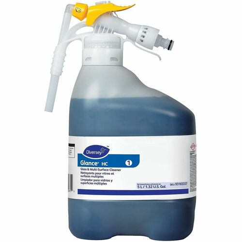 Diversey Care Cleaner,Glass/MultiSurface,NoStreak,QuickDry,5L/RTD,Blue-DVO93165337