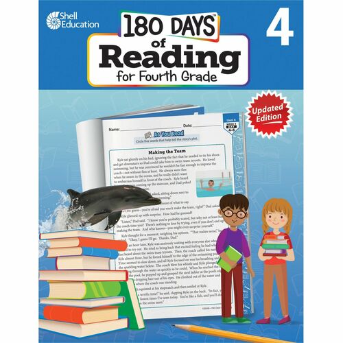 Shell Education Teacher Created Materials Workbook,180 Days,Reading,2nd Edition,4th Grade