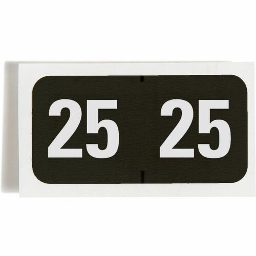 Smead Year Labels, 2025, Color-Coded, 1-1/2"x3/4", 500/RL, Black