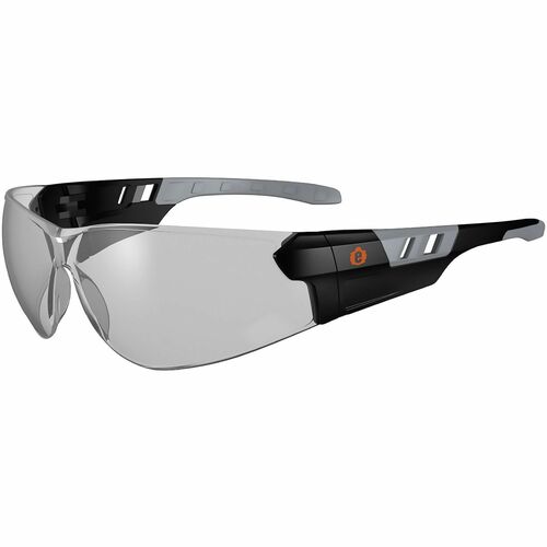 Ergodyne Safety Glasses,Flex-Fit Temples,In/Outdoor Lens,Black Frame-EGO59185