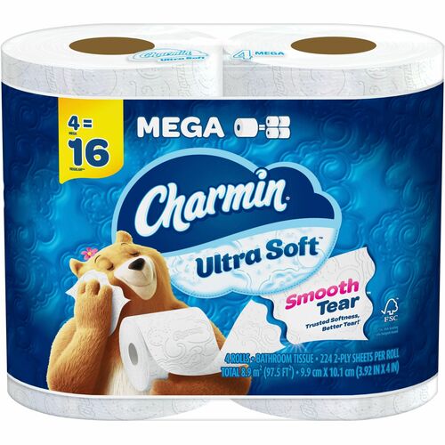 Procter & Gamble Commercial Bathroom Tissue,Smooth Tear,224 SHT/Roll,4 Rolls/Pack,WE