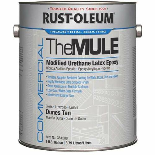 Rust-Oleum Coating,AbrasionResistant,UrethaneLatexEpoxy,Gloss,DunesTan
