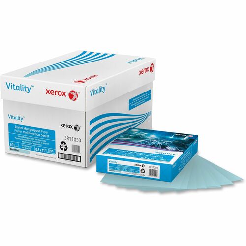 Xerox Multipurpose Pastel Paper, Ltr, 20lb, Blue