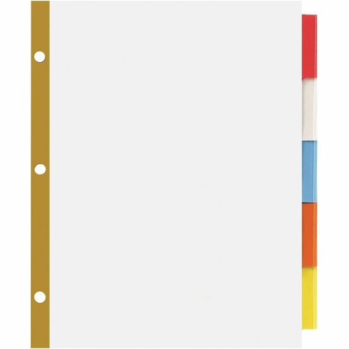 SKILCRAFT Dividers,Insertable,3HP,5/ST,Letter-size,WE/MI