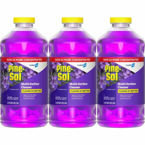 Clorox Company Cleaner,Multi-surface,Lavender,Conc,80oz,3/CT,PE