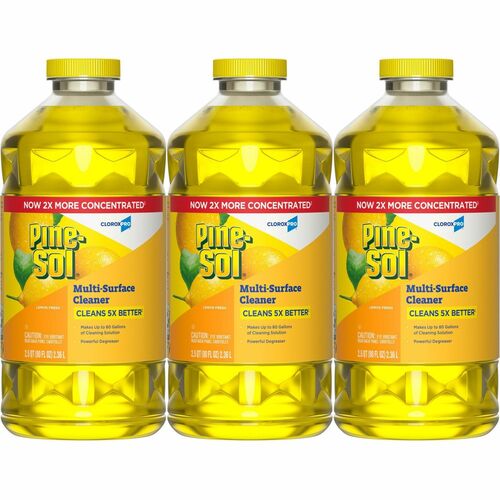 Clorox Company Cleaner,Multi-surface,Lemon Fresh,Conc,80oz,3/CT,YW