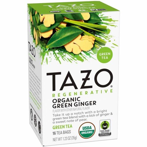 Tazo Tea Co Tea, Green Ginger, Regenerative, 16/BX,6/CT,Brown
