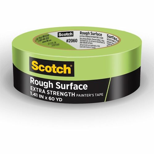 3M PainterTape,ExtraStrength,f/RoughSurfaces,1.41"x60.1yd,Green