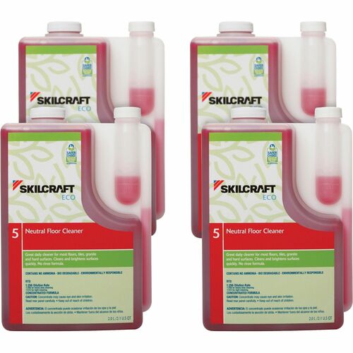 SKILCRAFT Floor Cleaner,Concentrate,Neutral pH,2-Liter Bottles,4/BX,RD