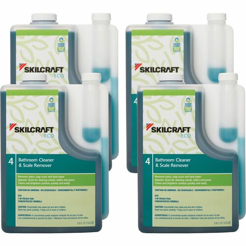 SKILCRAFT Bathroom Cleaner,Concentrate,2-Liter Bottles,4/BX,TL
