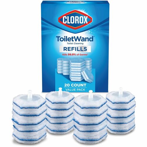 Clorox Company Toilet Wand Refills,Disposable Head,20/BX,BE/WE