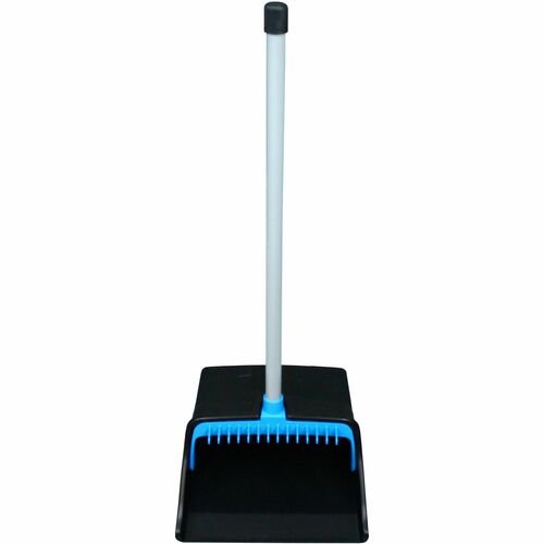 Genuine Joe Dustpan,Straight/Locking Handle,PVC,11-1/2" Opening,BE/BK-GJO85236