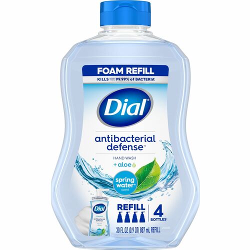 Dial Corporation Handwash, Foaming, Spring Water, 30oz Bottle, 4/CT