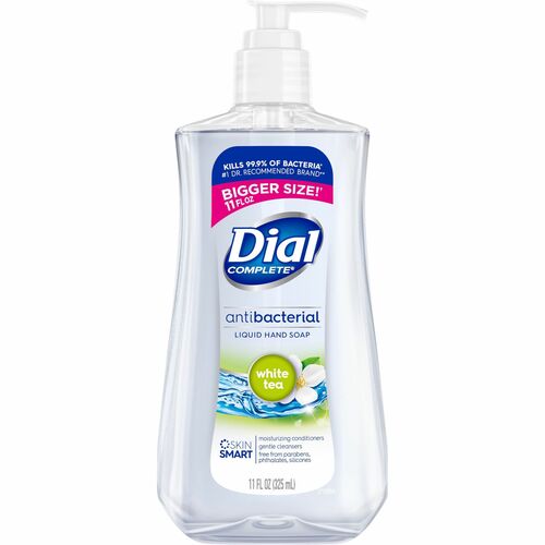 Dial Corporation Hand Soap, w/Moisturizer, Pump, White Tea, 11 oz, 12/CT, CL
