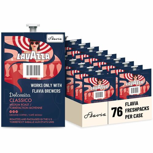Lavazza Coffee,Freshpack,Medium Roast,Classico,0.32oz,76/CT,BN