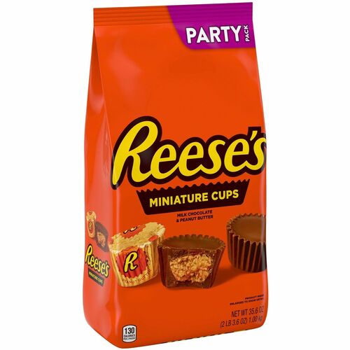 Hershey Co Candy,Peanut Butter Cups,Miniatures,35.6 oz Bag