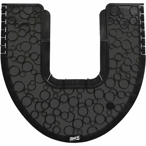 Genuine Joe Commode Mat, Deodorizing, 22.63"x22.25"x1.81", 6/CT, Black-GJO85200