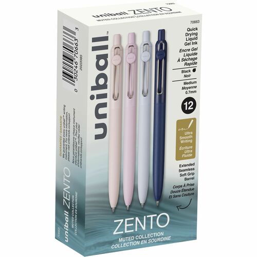uni-ball Corporation Pens,Retractable,Gel,0.7mm,Black Ink/Muted Barrel