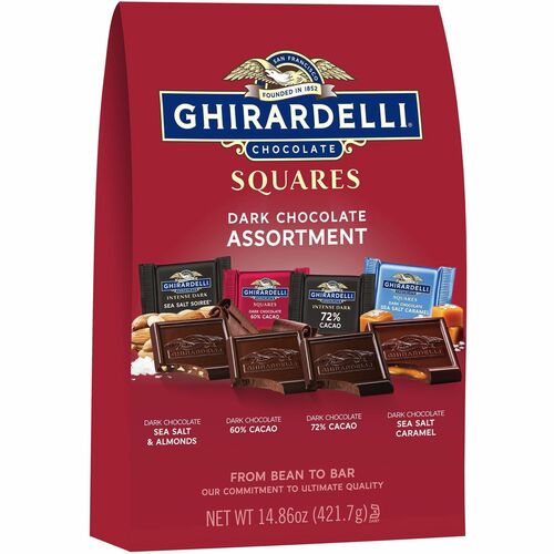 Lindt & Sprungli Candy,Ghirardelli Squares,Dark Chocolate,14.86 oz Bag