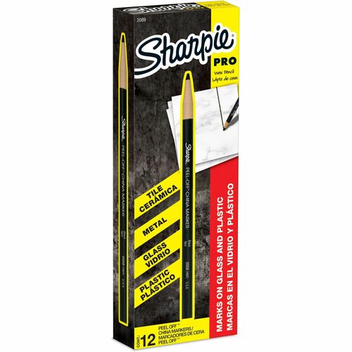 Newell Brands Peel Off China Marker, 3/16" Diameter, Black