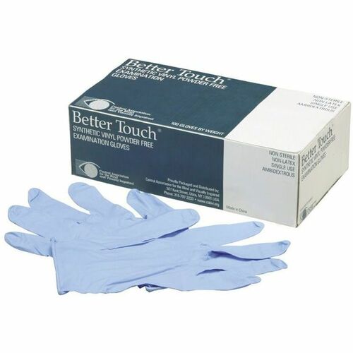 SKILCRAFT Exam Gloves, Vinyl, X-Large, 100/BX, Opaque Blue