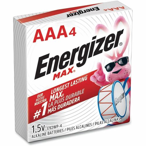 Eveready Battery Co Inc MAX AAA Alkaline Batteries 1.5 V, 4/Pack-EVEE92PK