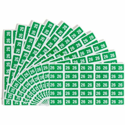 Smead Year Labels, ETS 2026, Color-coded, 1"x1/2", 250/PK, Green