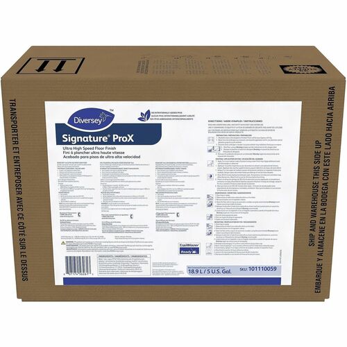 Diversey Care Floor Finish,RTU,EnviroBox,Ultra-Hi Speed,PFAS-Free,5Gal,WE-DVO101110059