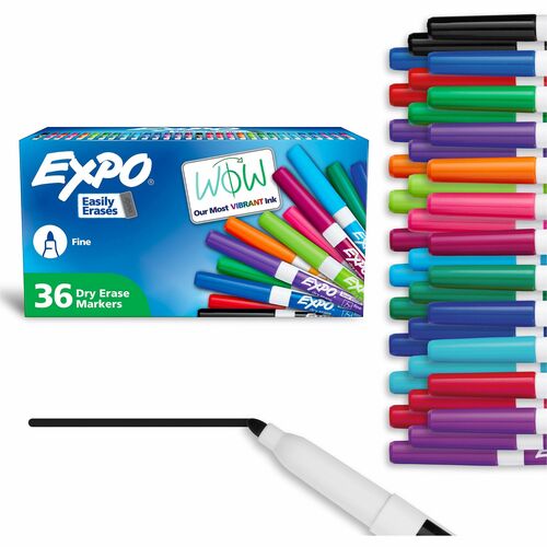 Newell Brands Dry-erase Markers, Fine Point, Nontoxic, 36/BX, Assorted