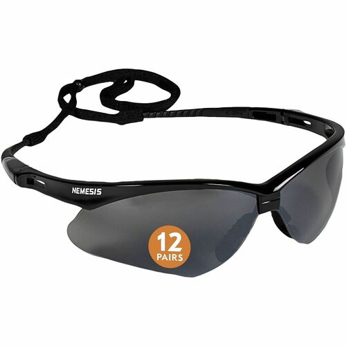 Ansell Healthcare Products Glasses,Safety,UV Protection,No-Slip,BK Frame/Smoke/Mirror