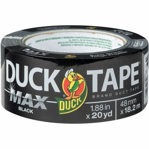 Duck Brand Packing Tape, Max Strength, 1.88"x20 Yd, 1 Roll, Black-DUC241619