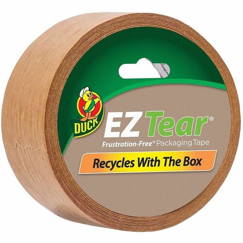 Duck Brand Packing Tape,EZ Tear,Paper,Write-on,1.88"x25yds,Kraft-DUC242828