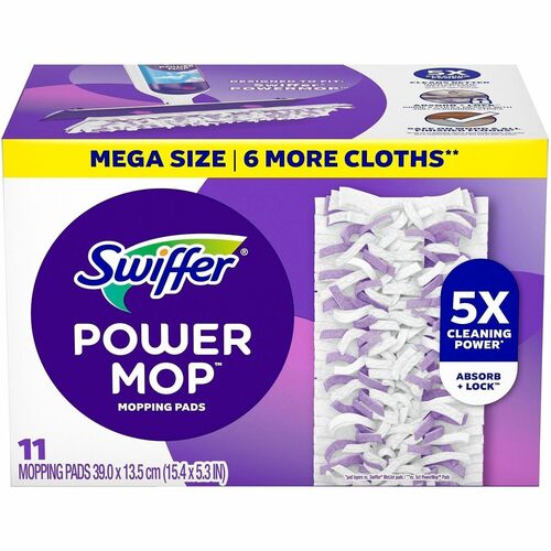 Procter & Gamble Commercial MopCloths,f/PowerMop,MultiSurface,ScrubStrips,11/BX,Purple