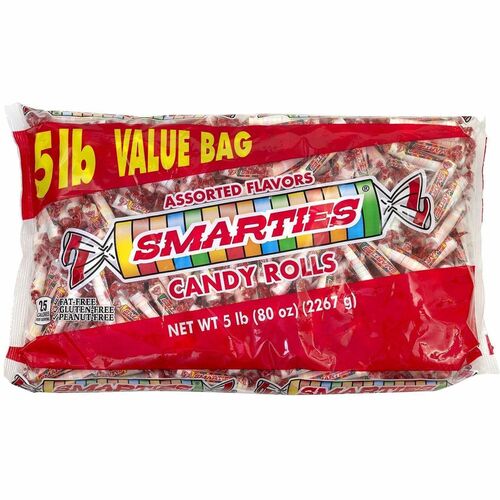 Green Rabbit Candy,Wafer Rolls,5lb Bag,Single-Serve,Fruit Flavors,Multi-GRR20900009