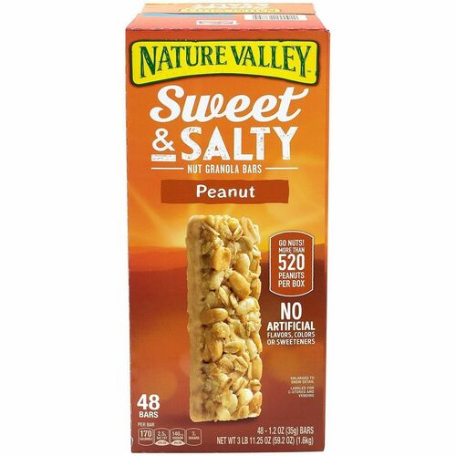 Green Rabbit Granola Bars,Peanuts,Crunchy,Sweet&Salty,48/CT,Multi-GRR22000449